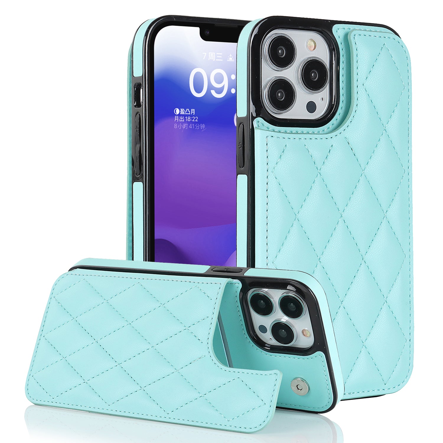 For iPhone 13 Pro Max PU Leather TPU Cellphone Case Magnetic Button Kickstand Card Holder Phone Cover For iPhone 13 Pro Max PU Leather TPU Cellphone Case Magnetic Button Kickstand Card Holder Phone Cover